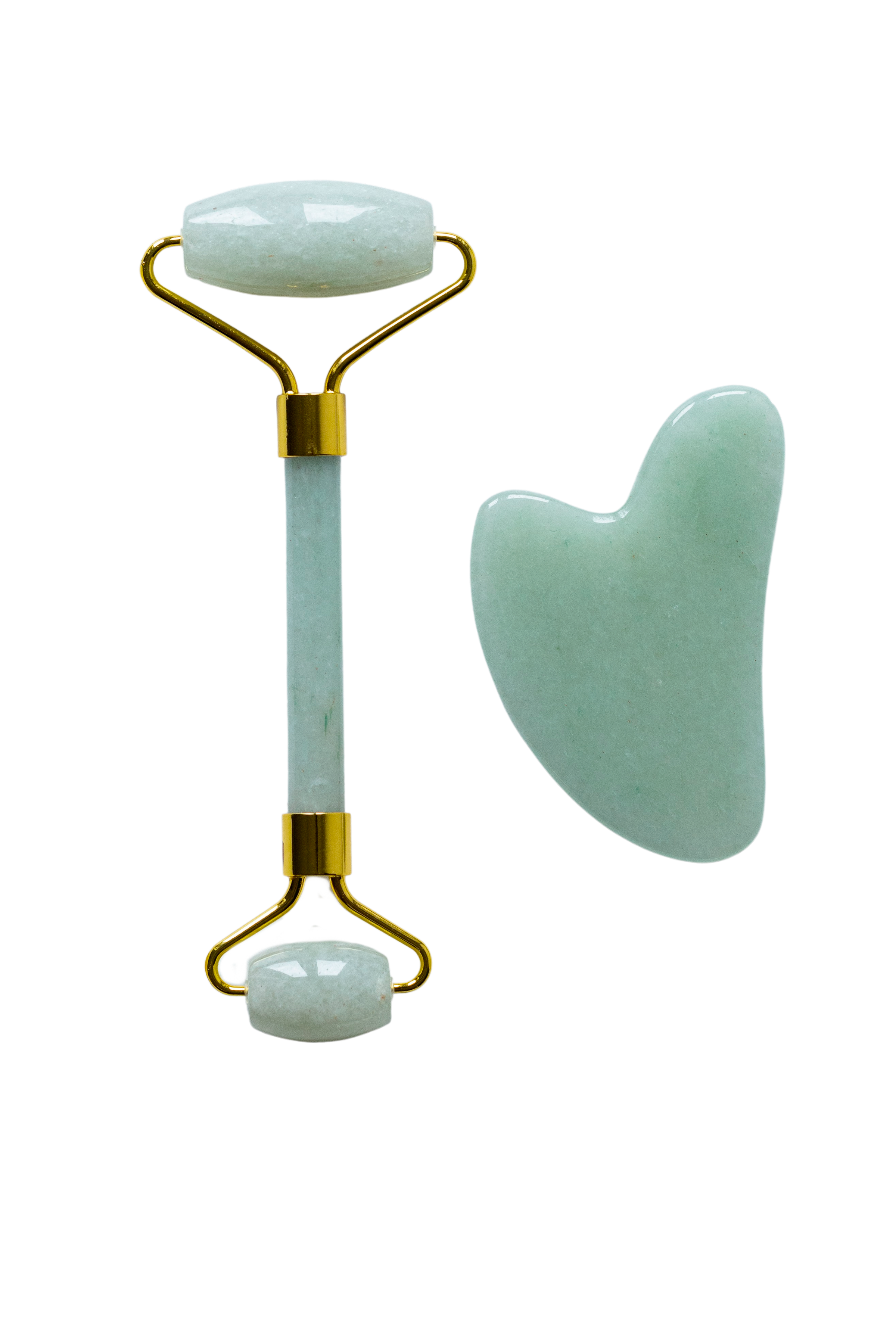 Grums jade gua sha and roller in a gift box for a lovely beauty gift item to create a home ritual that benefits skin tone and drainage. (8544914899249)