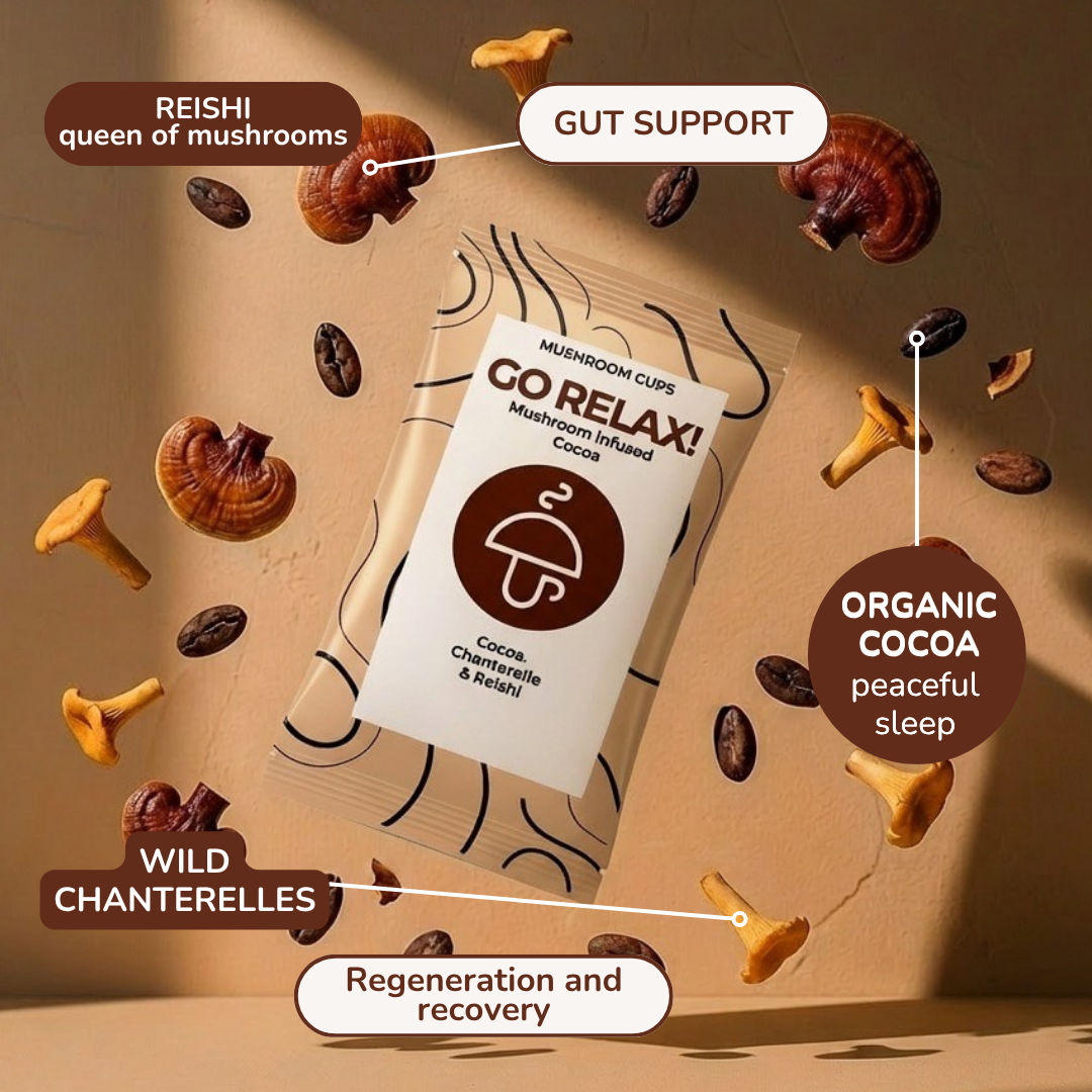 Go Relax: Cocoa with Reishi and Chanterelle