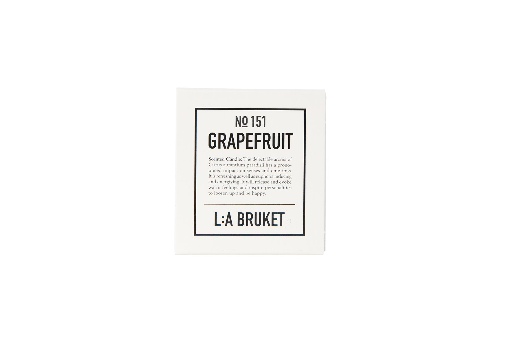 All natural, organic and vegan candle in amber glass with the clean citrus scent of Grapefruit, from the best of Sweden's coastal home fragrance brand, L:A Bruket