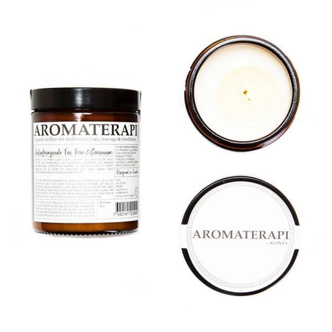 Vegan aromatherapy candle for wellbeing from Klinta