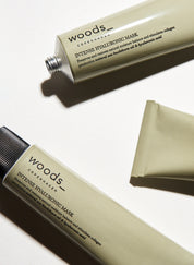 Beige metal tube with natural, organic vegan Intense Hyaluronic Mask for all skins, unisex , made by Woods Copenhagen (8509556588849)