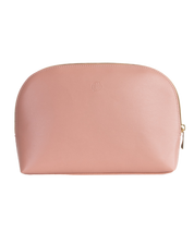 Beige pink vegan leather luxury make up and beauty holdall for ethical and sustainable solutions with style, made in EU by Nuuwai.