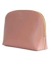 Beige pink vegan leather luxury make up and beauty holdall for ethical and sustainable solutions with style, made in EU by Nuuwai.