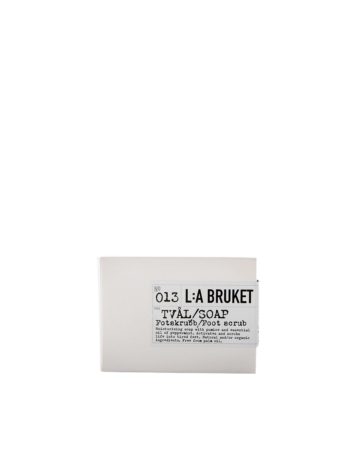 Natural, vegan & organic bar of foot soap with pumice stone from the nature of Sweden's West Coast by the best selling minimalist L:A Bruket