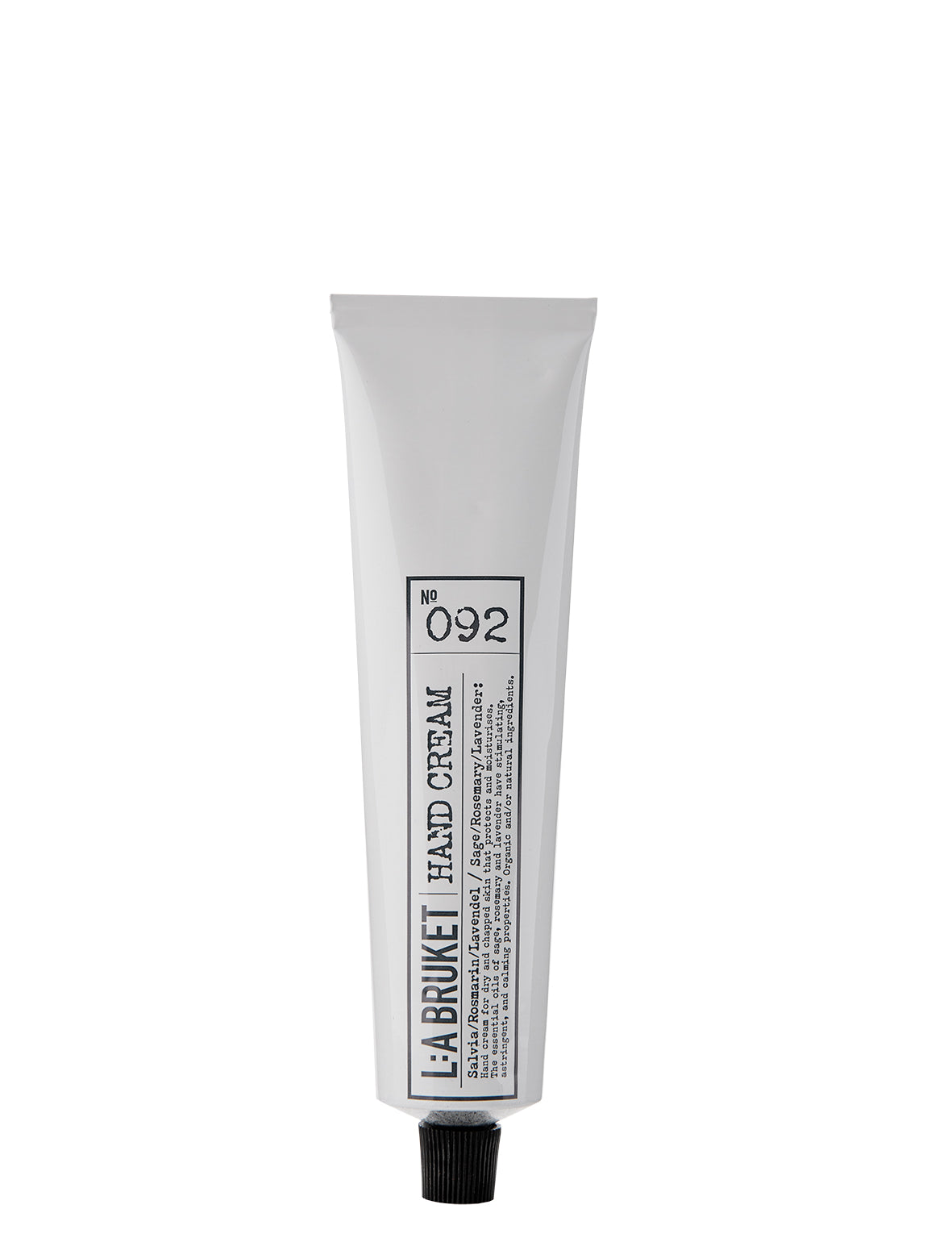 Natural, vegan & organic hand cream in a stylish white metal tube from the nature of Sweden's West Coast by the best selling minimalist L:A Bruket