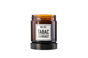 All natural, organic and vegan candle in amber glass with the green woody scent Tabac, from the best of Sweden's coastal home fragrance brand, L:A Bruket