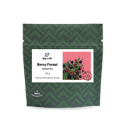 Natural berries from Finland's forest blended with spruce shoots & forest extracts for a healthy, natural & organic herbal tea blend in compostable packaging