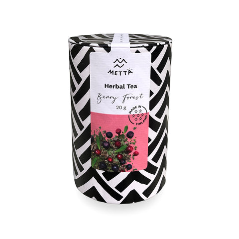 Natural berries from Finland's forest for an organic herbal tea blend
