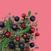 Natural berries from Finland's forest for an organic herbal tea blend