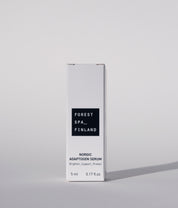 Forest Spa Finland packages all of its serums and products in sustainable, ecologically sound black & white packaging for a conscious, minimalist approach.