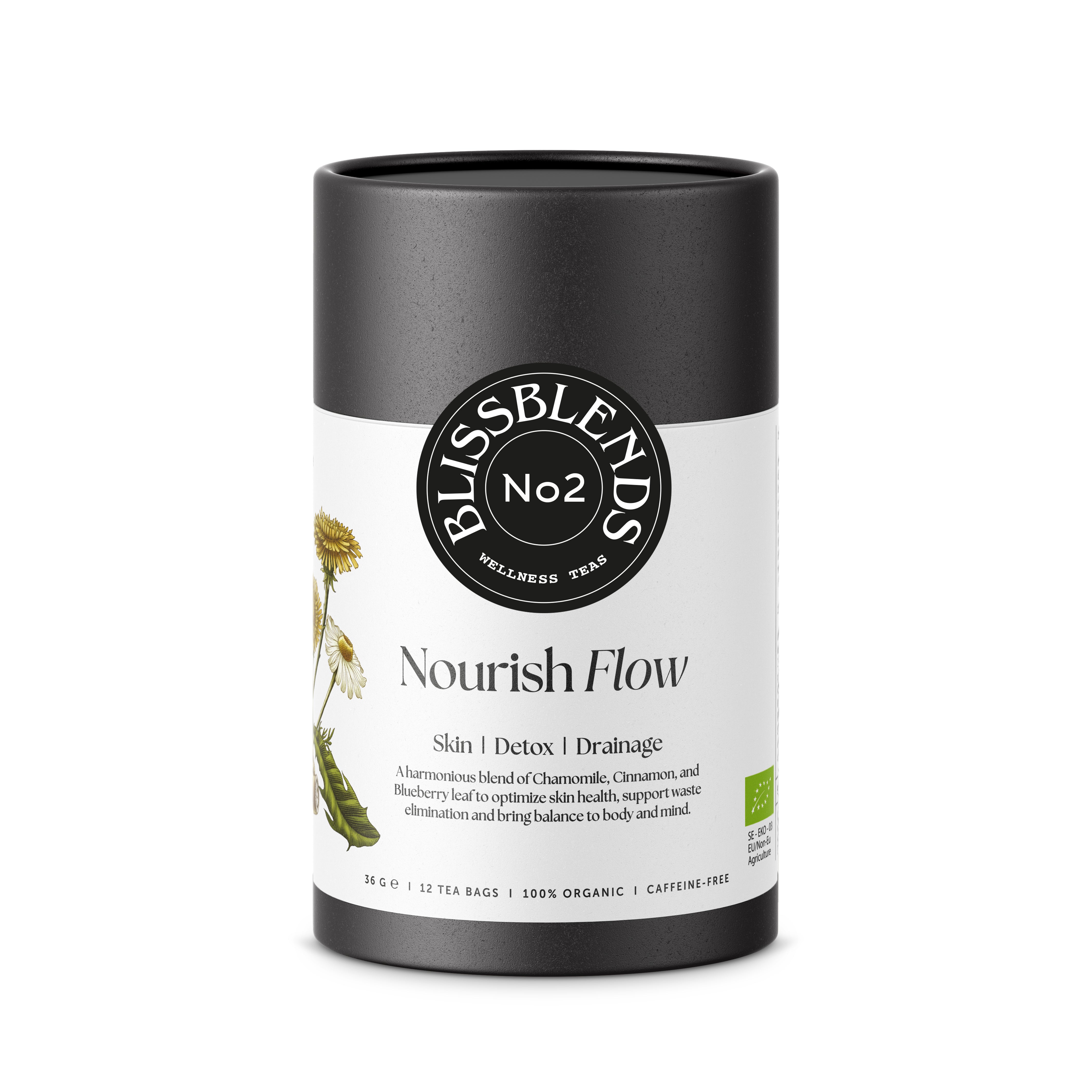 BlissBlends herbal tea blend : Nourish Flow – Bare Nordic Beauty