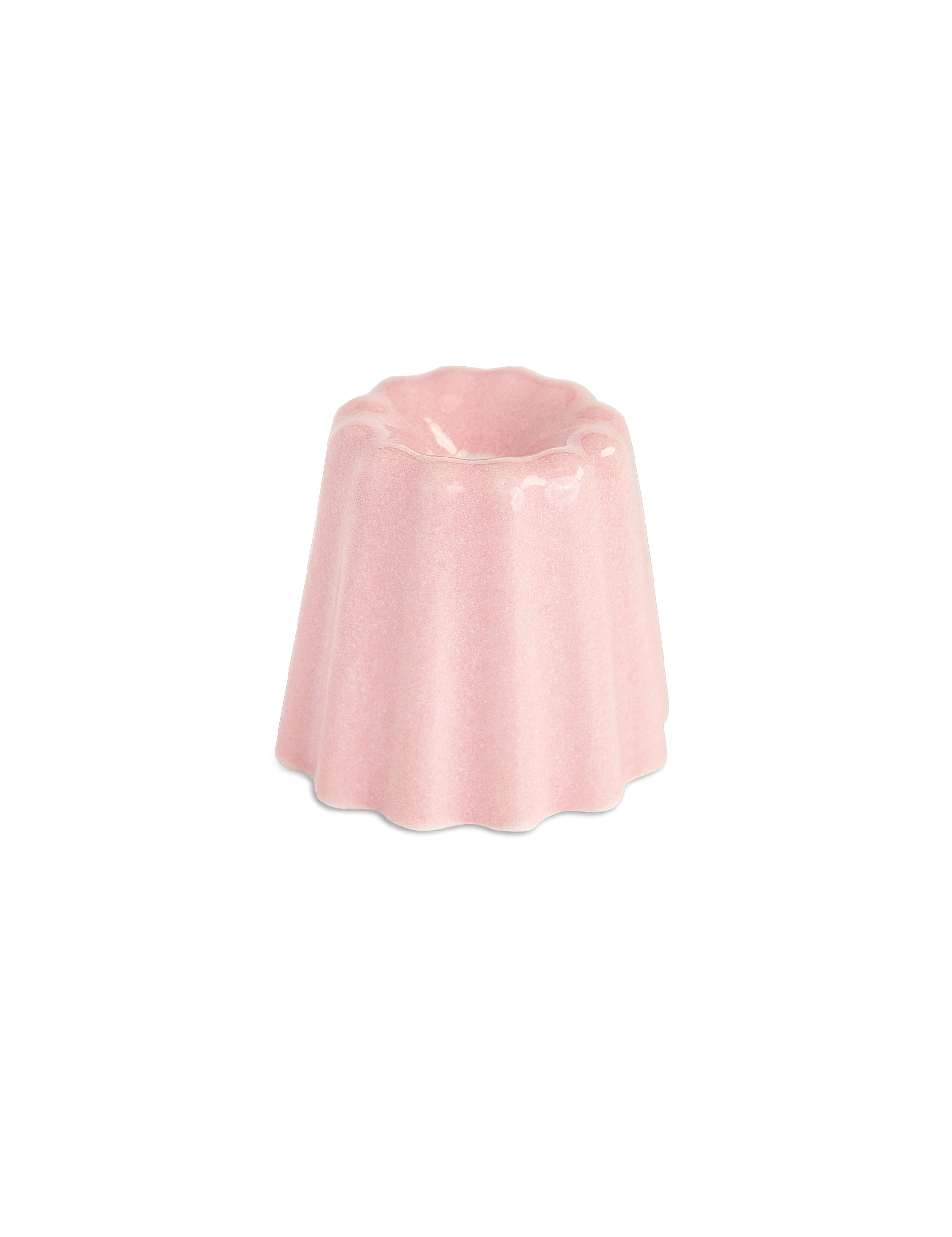 Simple and elegant, stylish pink ceramic candle holders for thin beeswax taper candles form Ovo Things