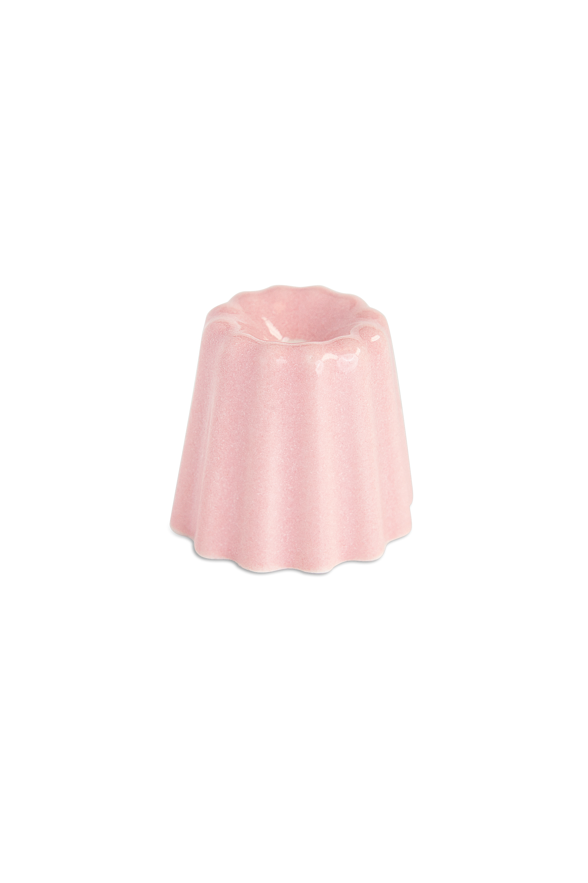 Simple and elegant, stylish pink ceramic candle holders for thin beeswax taper candles form Ovo Things