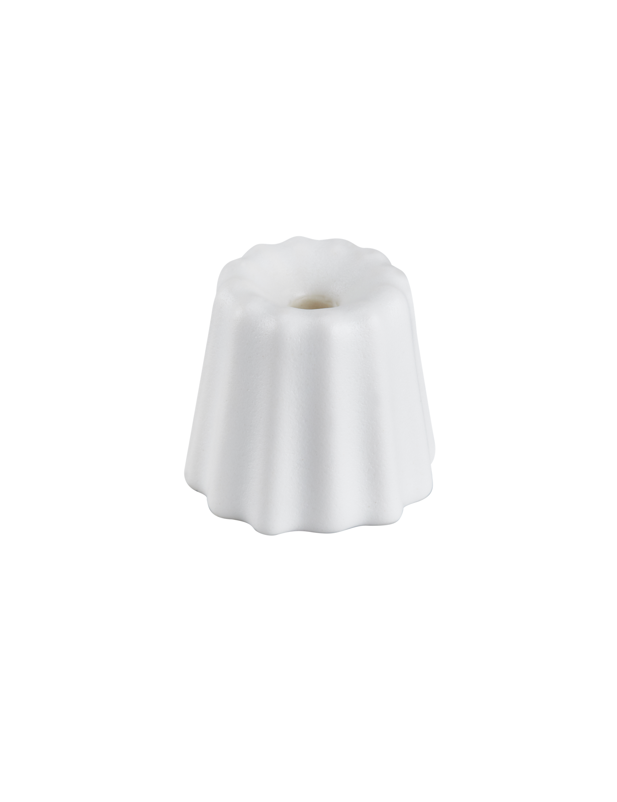 Simple and elegant, stylish white ceramic candle holders for thin beeswax taper candles by Ovo Things