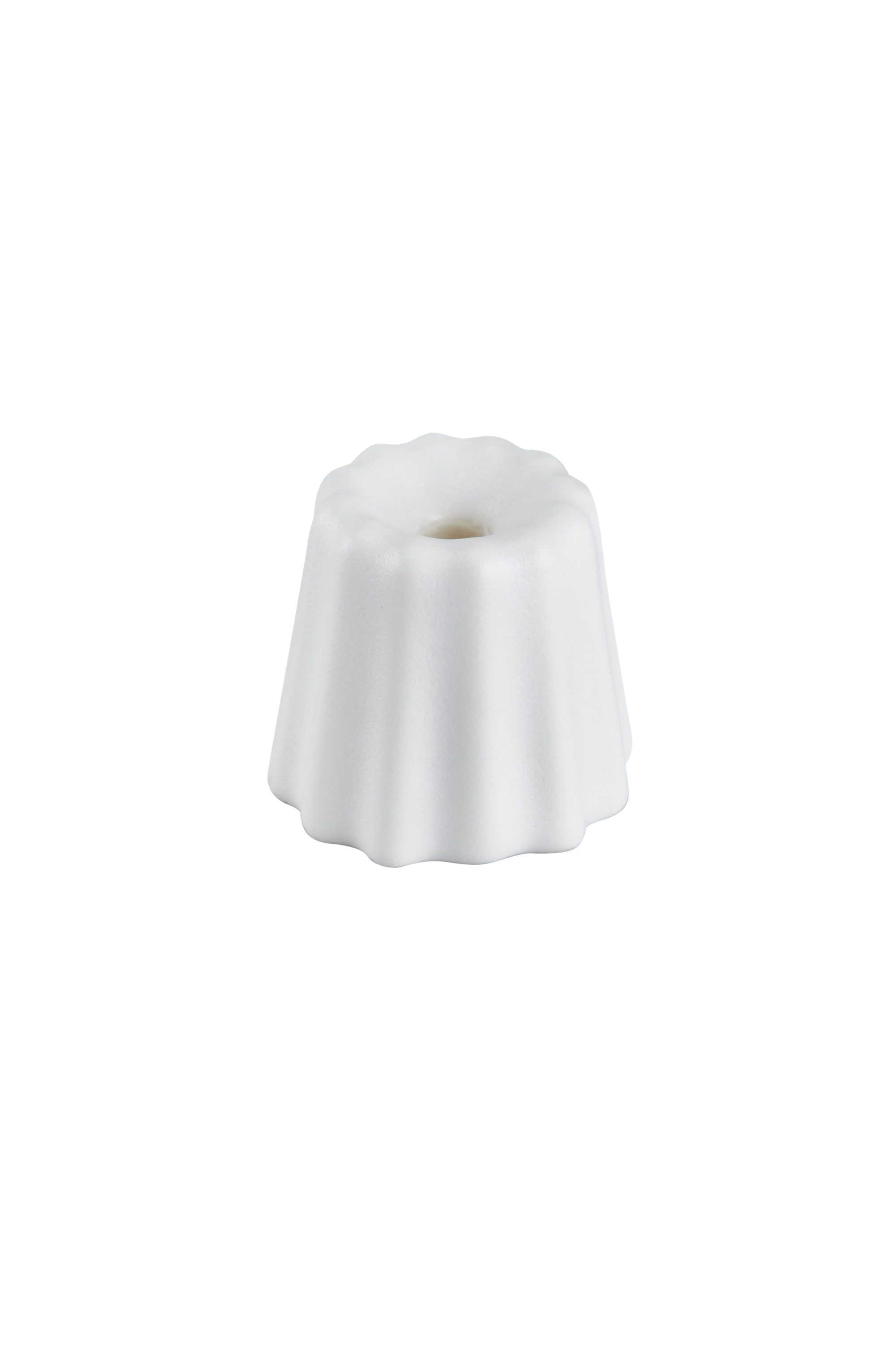 Simple and elegant, stylish white ceramic candle holders for thin beeswax taper candles by Ovo Things