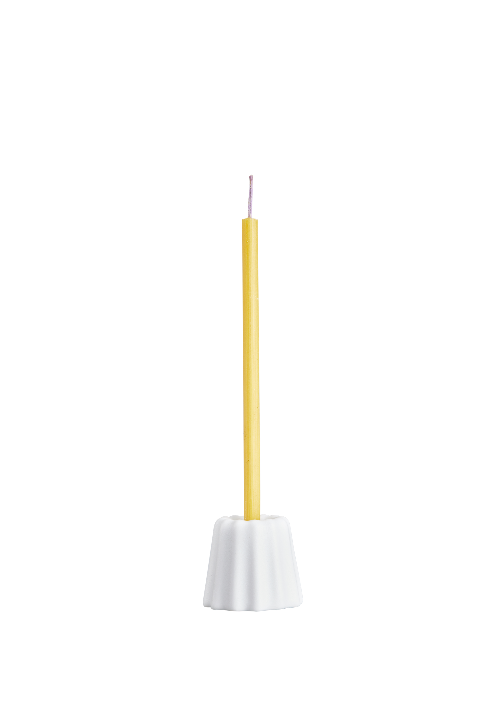 Simple and elegant, stylish hand poured short thin beeswax taper candles with coloured wicks from Ovo Things