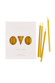 Great gift idea! Simple and elegant, stylish hand poured short thin beeswax taper candles with coloured wicks from Ovo Things