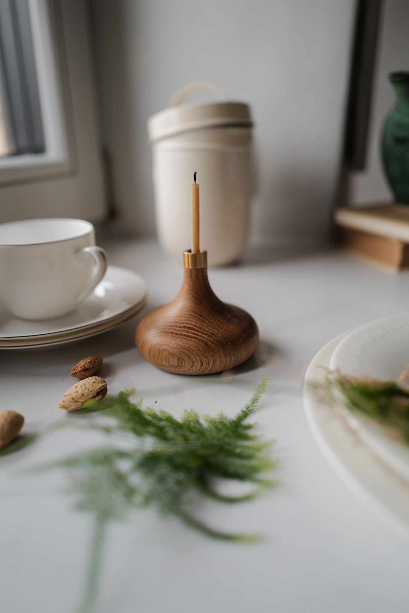 Oak candle stick