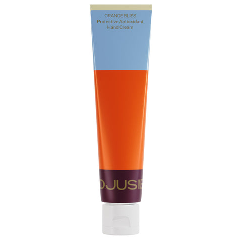 Fruity, juicy hand cream to  protect and delight the skin with uplifting aromas and calming chaga extract, in Djusie signature striped packaging - a delight for all the senses.