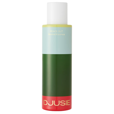 Djusie launch Peace Out, an organic natural essence to revive the skin, reduce stress and hydrate, in their signature coloured striped bottles.