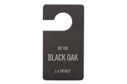 All natural, organic and vegan room scent on hanging tag with the woody scent of Black Oak from the best of Sweden's coastal home fragrance brand, L:A Bruket