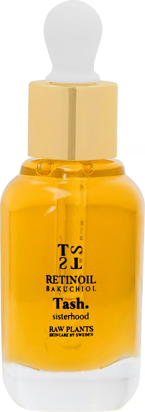 Golden facial oil full of antioxidant rich bakuchiol - nature's retinol. Raw plants power from Tash  sisterhood. (8539081179441)