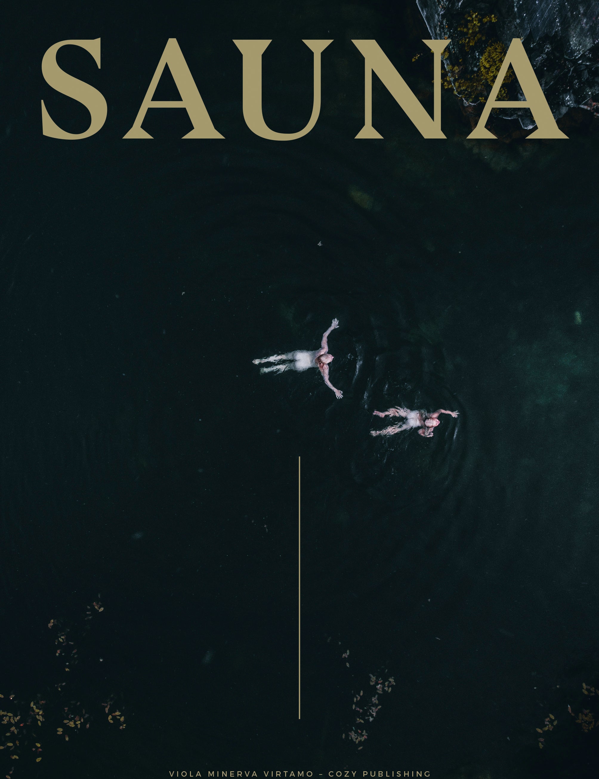 Hardcover book celebrating the sauna experience with stunning photography of the Finnish nature in the Sauna book by Cozy Publishing.