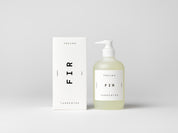 Simple & refined white box with statement text for luxury organic hand soap with natural Fir perfume from Tangent GC