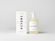 Simple & refined white box with statement text for luxury organic hand soap with natural Kiyomi perfume from Tangent GC