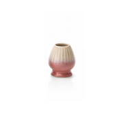 Pink Ombré Ceramic Matcha Bowl and Whisk Holder Set