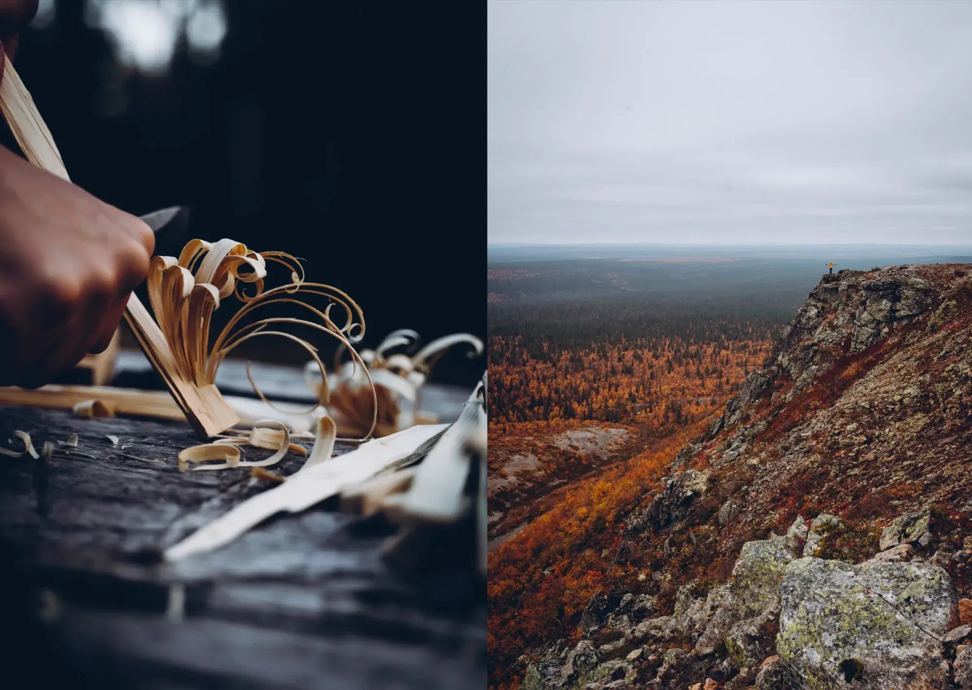 Hardcover book celebrating the lifestyle of eating and living out in nature, from camping , hiking to family picnics with beautiful photography of Finnish life in Food in the Woods by Cozy Publishing.