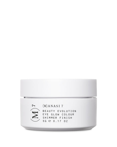 Wearable soft rose gold cream eye colour for all skins. All natural and organic in minimalist white pots from Swedish cult make up brand Manasi7