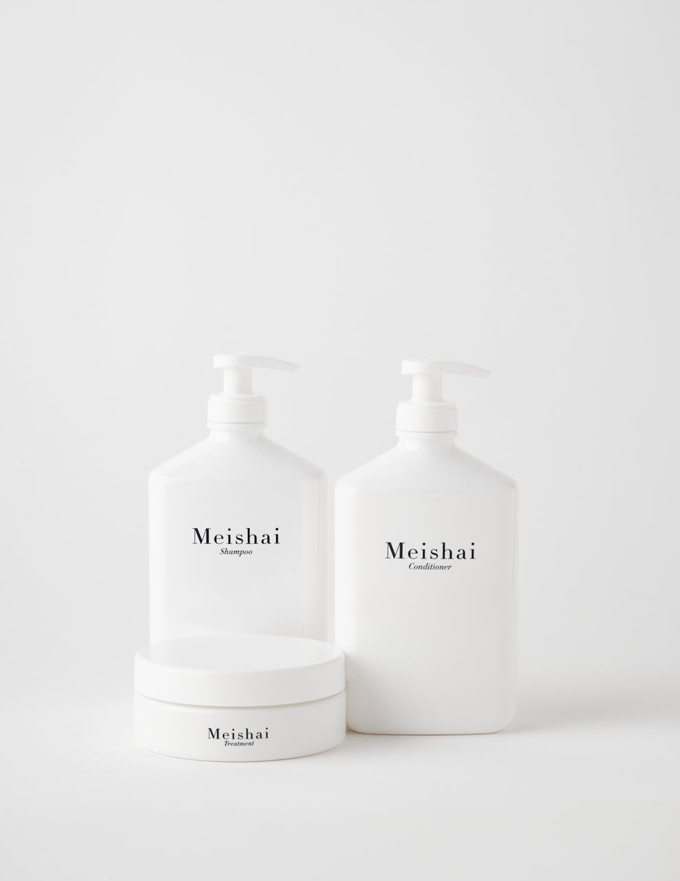 Meishai experience bundle containing the three best hair care essentials of shampoo, conditioner and treatment for the best in clean, allergy free haircare.